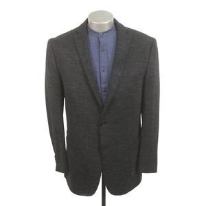 charcoal John Varvatos wool cotton tweed‎ heavy blazer jacket sport coat 46 L